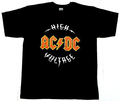 AC/DC T-shirt High Voltage Tee Classic Rock 100% Cotton Men's Black New