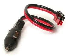 Adapter Cable, Cigarette Lighter Plug to Powerpole Connector, 6 ft.