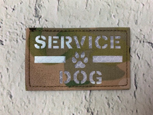 Reflective Service Dog Ask to Pet k9 Tactical Patchs Hook Fastener Backing
