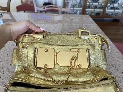 Rare Christian Lacroix Vintage Leather Bag, Made In Italy, Gold | eBay