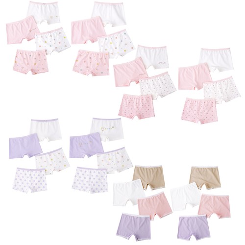 Kids Girls Underwear Under Dress 4Pcs/Set Assorted Boyshorts Playgrounds Cotton - Picture 4 of 60