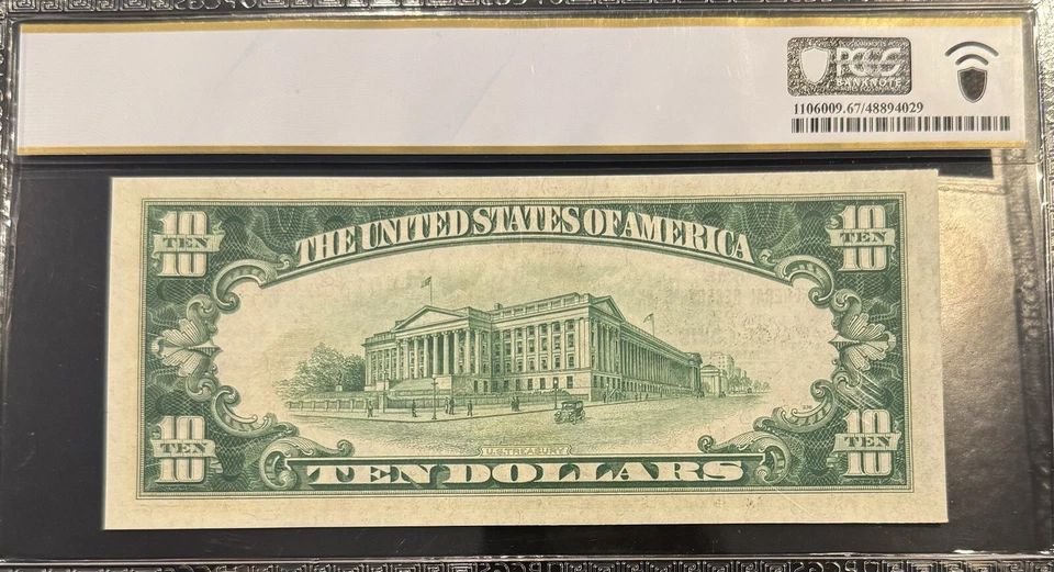 1929 $10 St Louis Missouri  PCGS 67 PPQ Superb Gem Uncirculated Bank Note - Image 2 of 3