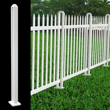 30" 32" 36" Tall White Vinyl Fence Post for Spaced Picket Fence
