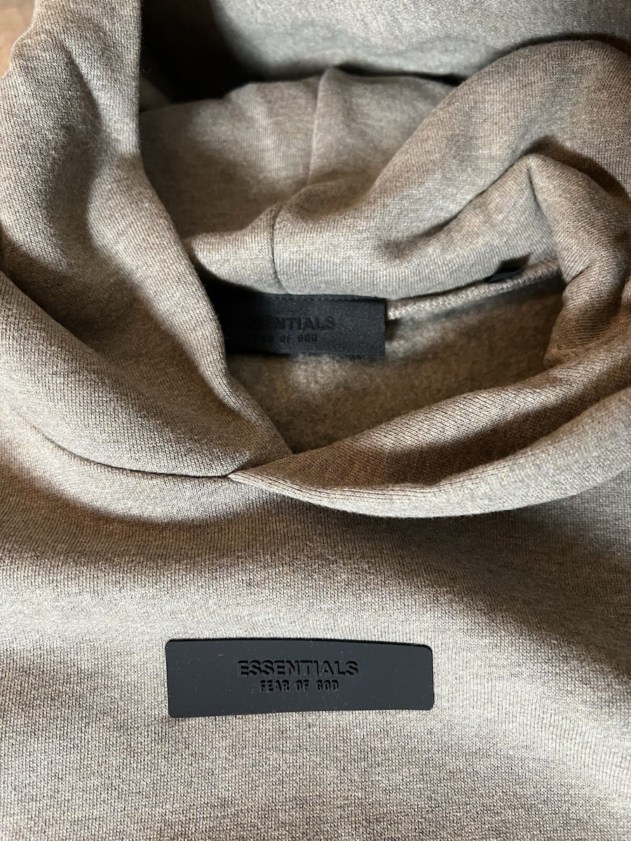 スウェット・トレーナー FEAR OF GOD FLEECE (192SP252051F) Fear of God Essentials SS24 Hoodie 'Dark Heather Oatmeal