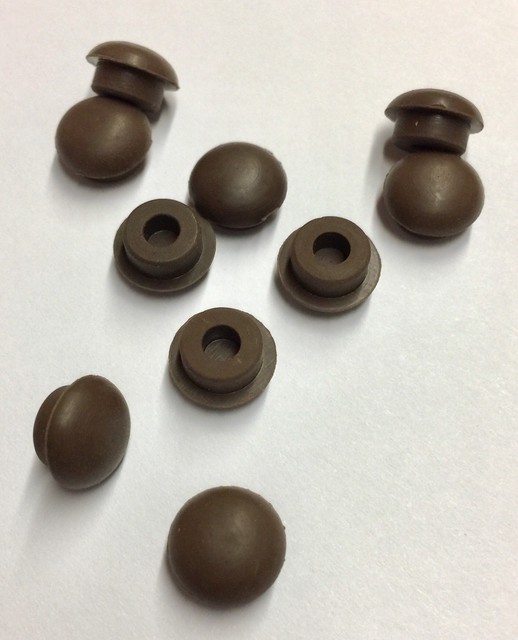 10 Piano Rubber Buttons/Bumpers, Brown, 7/16" diameter eBay