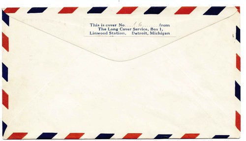 Juego de 2 cubiertas de vuelo de correo aéreo de Estados Unidos 1929 de Washington DC a Indiana cubierta larga Servi - Imagen 4 de 4