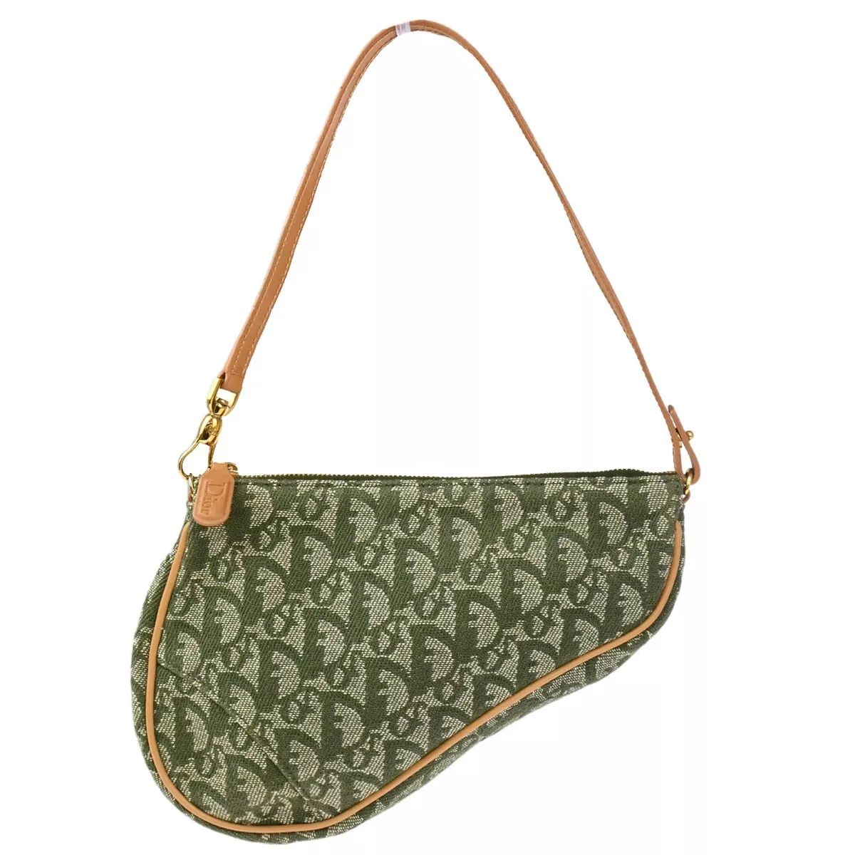 Sac à main Christian Dior vert trotteur selle MC0031 134306