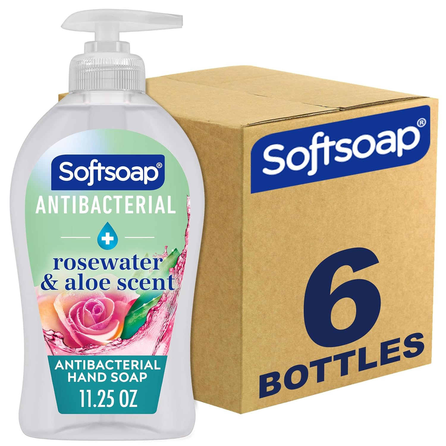 Gentle Rosewater & Aloe Antibacterial Hand Soap for Sensitive Skin, 1 Bottle
