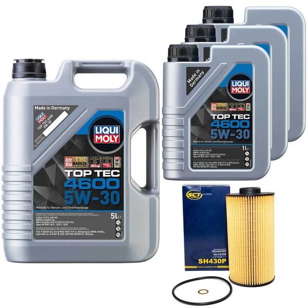 MotoröL Set Top Tec 4600 5W-30 8 Liter + ÖLfilter FüR Alpina BMW 5Er 7Er 8Er-image