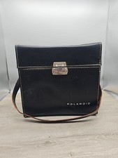 Vintage Polaroid Carrying Case Black Leather 11 IN L x 5 IN W and 10 IN Tall