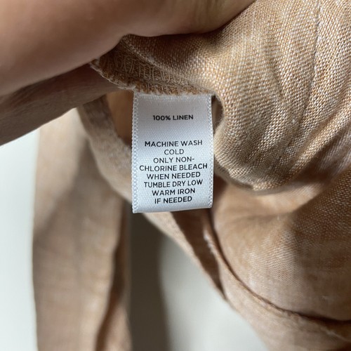 Lou & Grey Linen Moto Jacket Tan/peach Small - Picture 4 of 6