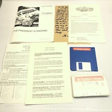 The President is Missing Commodore Amiga 3.5" Floppy & Manuals No Box