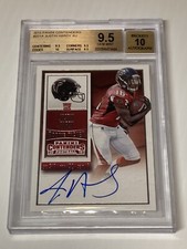 2015 Panini Contenders Justin Hardy #221 Auto RC Atlanta Falcons BGS 9.5/10 Card