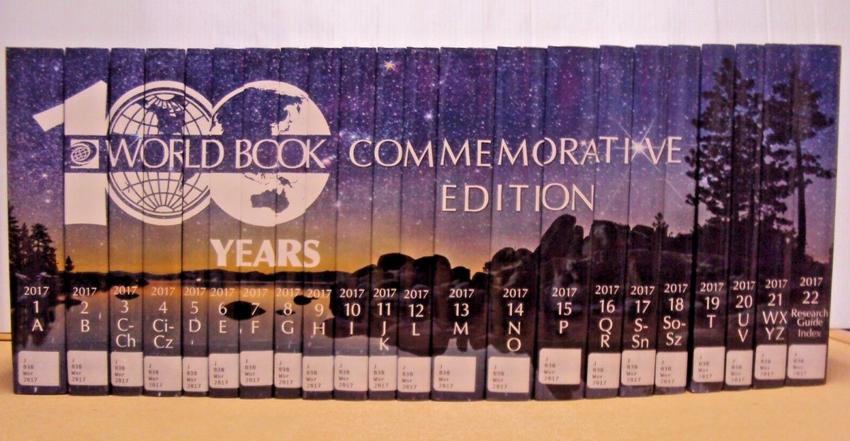 世界大百科事典 1-3, 5, 6, 16, 18, 19, 21, 22 Lot 22 World Book Encyclopedia 2017 Complete Set (Vol 22) Ex