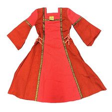 Milady Dress Pink and Maroon Medieval Costume Renaissance XS Kids Made in Spain
