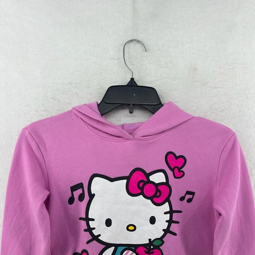 Hello Kitty Sanrio Hoodie Toddler Girl's S Pink Graphic Hybrid Fleece Pullover - Picture 6 of 11