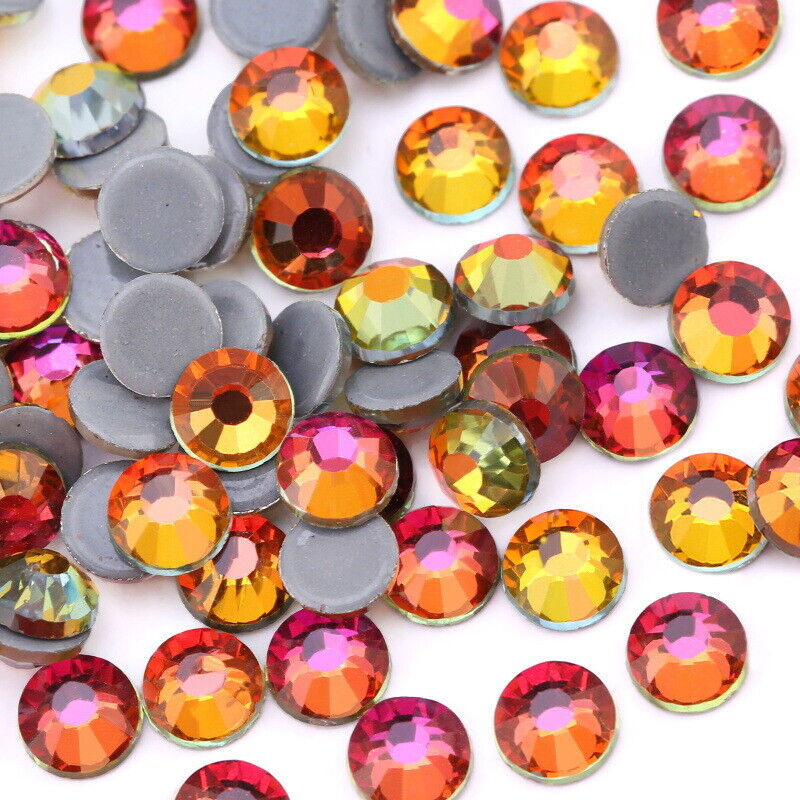 2mm 3mm 4mm 5mm Hotfix Rhinestones Flat Back Gems Crystal Glass Art Deco  Beads