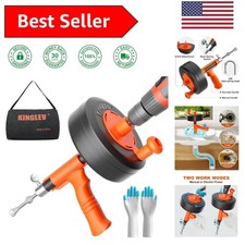 Heavy-Duty 25ft Drain Auger: Manual or Powered for All Your Plumbing Needs