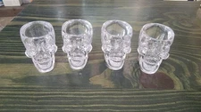 Crystal Head Vodka 1oz Skull Shot Glasses - 4 Piece Set