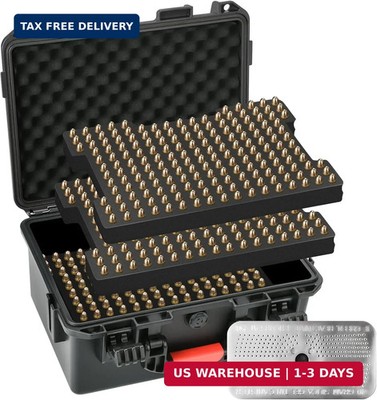 Ammo Box Storage Case for Bullets - 9mm Ammo Case | TSA Approved | Fits 9mm, .40