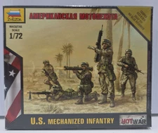 New Zvezda Russian Hot War 7407 US Mechanized Infantry  1/72 /HO Snap Sealed Kit