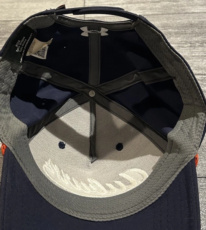 ¡¡NUEVO!! Sombrero de golf Under Armour Auburn Tigers cuerda con guión azul marino NUNCA USADO Foto 3 de 4