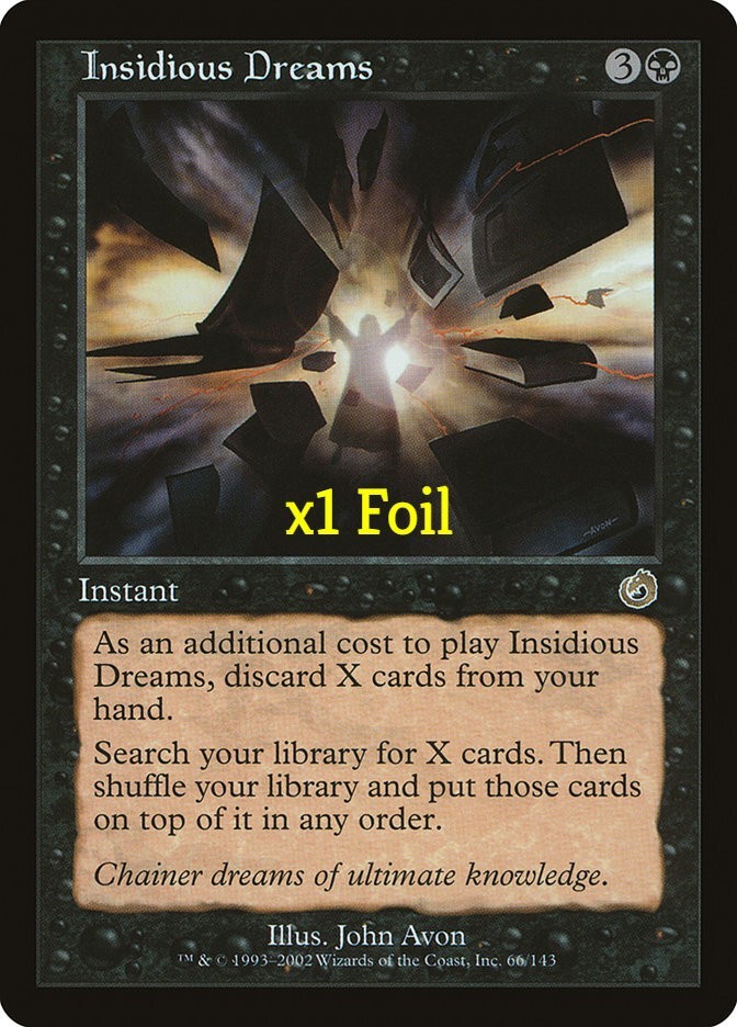 MTG Foil Torment TOR Insidious Dreams NM