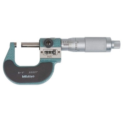 MITUTOYO 193-211CAL Digit Mic,0-1,Friction,NIST,Case 36J713