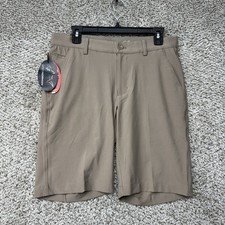 Greg Norman ML75 Microlux Shorts Men's Size 30 Tan Performance Stretch Golf New
