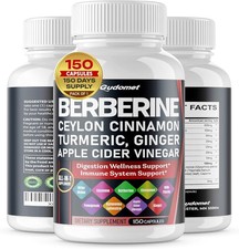 Berberine with Ceylon Cinnamon 12000mg 150 Caps Heart Health  Immune