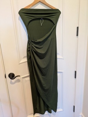 Shein Olive Green Goddess Dress Sz M