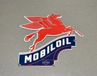 VINTAGE 18” MOBIL PEGASUS GARGOYLE PORCELAIN SIGN CAR GAS TRUCK OIL MOTORCYCLE