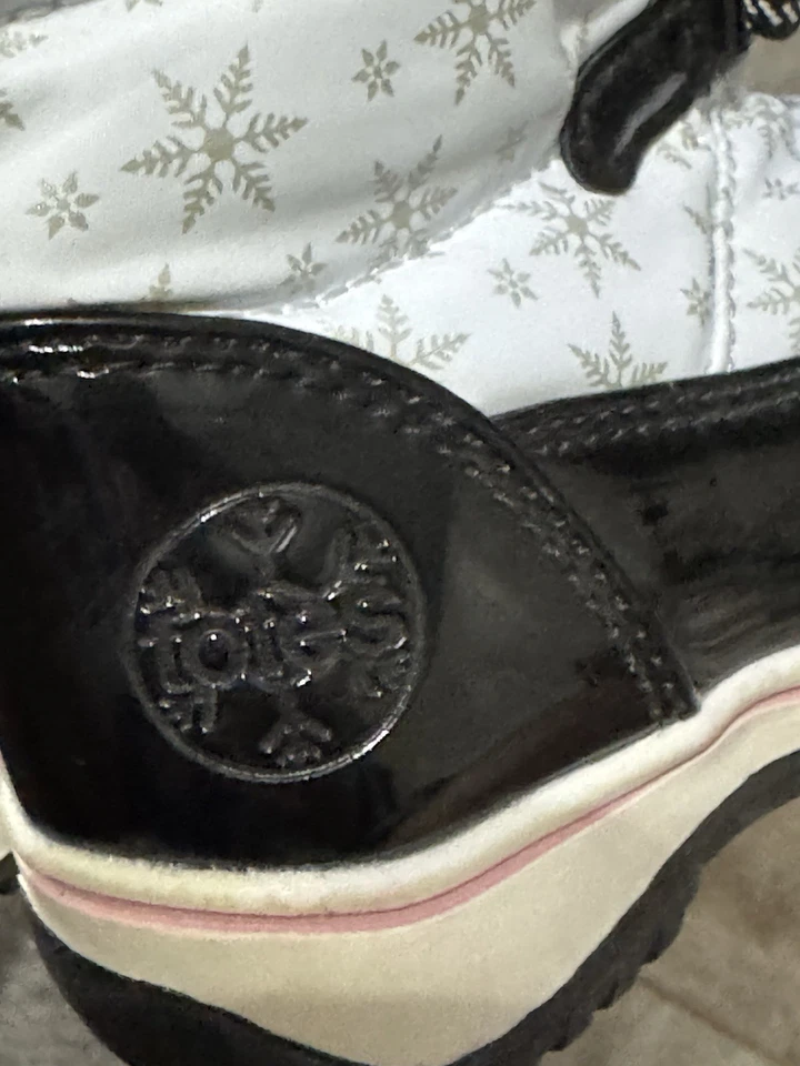 Totes Muller Niñas Impermeables Cálidas Invierno Botas de Nieve Negro/Blanco Talla 5T Niño Pequeño Foto 3 de 4