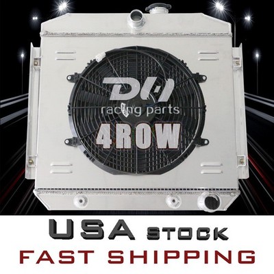 4Core Radiator Fan Shroud For 1955-1956 1957 Chevy Bel Air Nomad Del Ray 3.8L L6