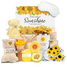 Gift Baskets for Women, Sending Sunshine Sunflower Care Package for Women, Thank