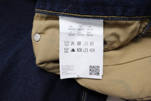 HUGO BOSS Maine1 Stretch Jeans Herren W36/L32 Zip Fly Regular Fit Dunkelblau - Bild 6 von 10
