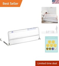 Hideaway Extra Long 54-Inch Bed Rail Guard for Toddler Safety Peace of Mind