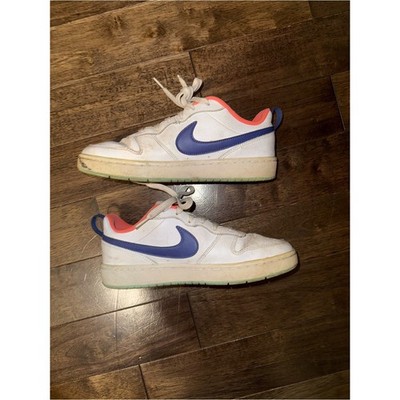 Nike Court Borough Low GS White Purple Coral Sneakers Kids Size 6.5 Y