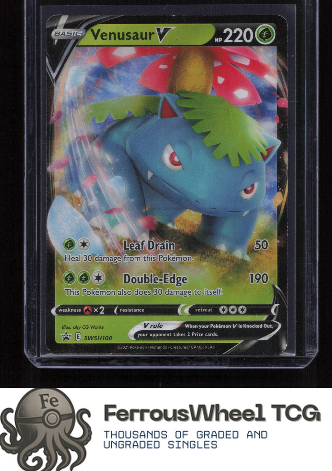 Venusaur V SWSH100 - SWSH: Sword & Shield Promo Cards - (LP)