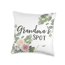 Grandma's Spot gift for Grandma Home D cor present Throw Pillow 16x16