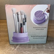 Pink Make Up Brush Cleaning 3 In 1 Silicone Tool Organizer For Storage Air Dry