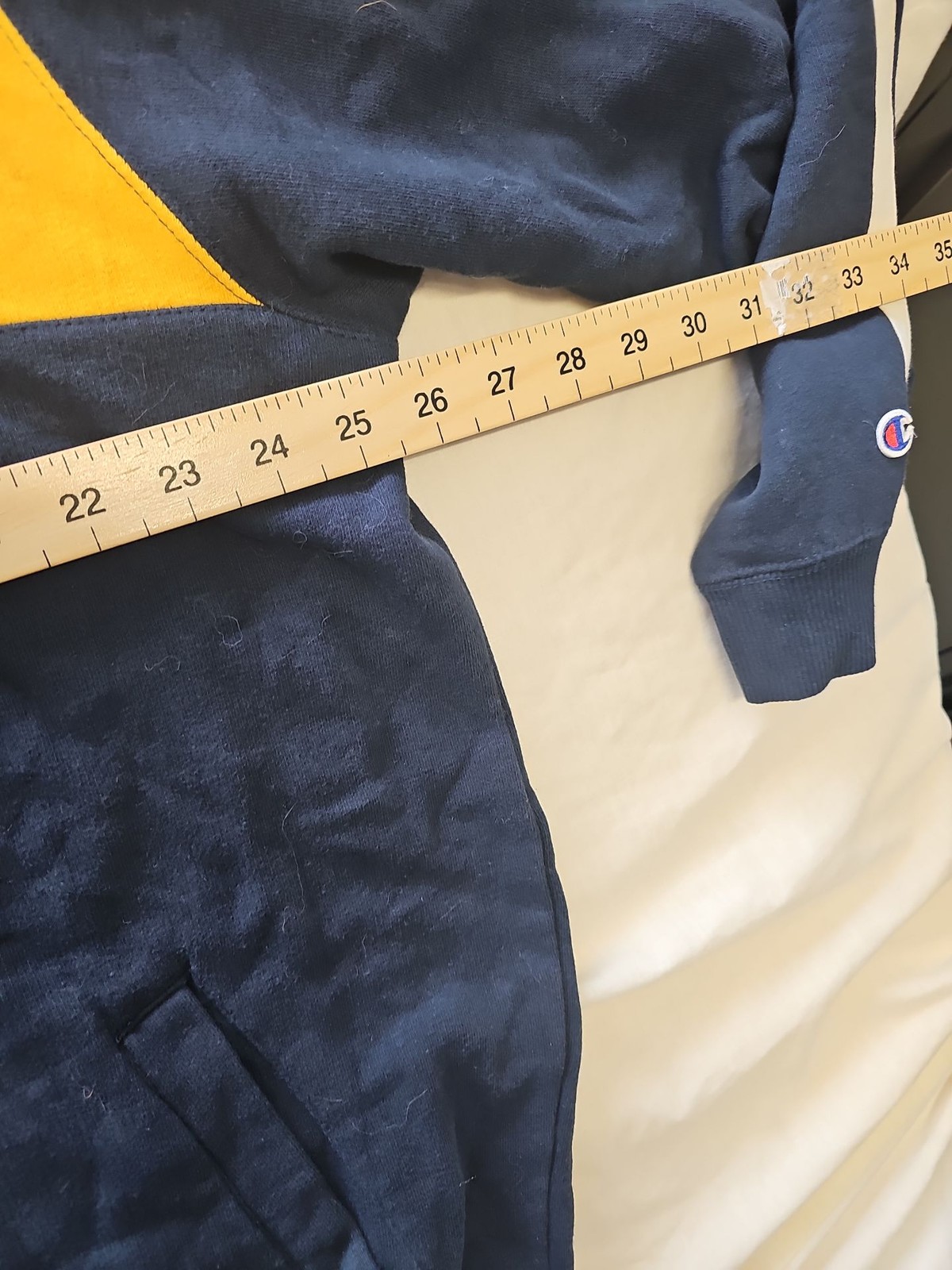 Champion University of Rochester Full-Zip Sweatshirt Jacket Blue Yellow XXL  H59 image 6