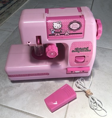 Sanrio Hello Kitty ChainStitch Sewing Machine With Pedal 2011 TESTED WORKS
