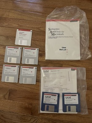 Symantec AntiVirus Macintosh Program, Pascal, and Think Disks ( Unopened disks)