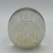 ROBERT EICKHOLT Paperweight Iridescent Signed Hand Blown