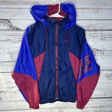 Vintage 90s Nike Gray Tag Colorblock Hooded Windbreaker Jacket Youth Boys Large