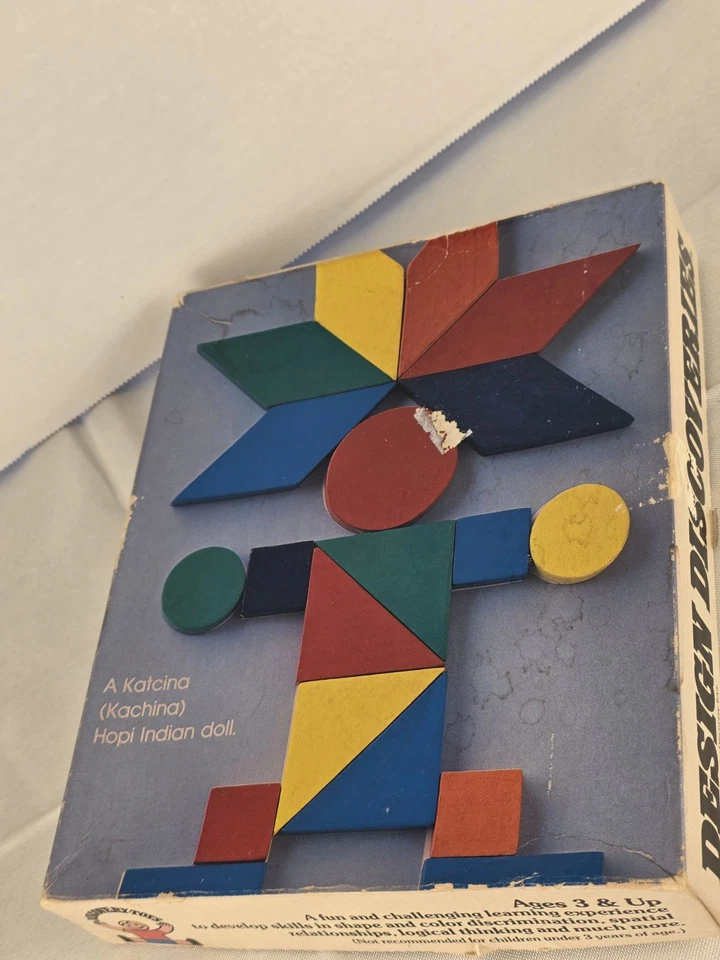 Vintage Discovery Toys 1980's Wood Tangrams Educational Game- Missing One Piece - Image 4 of 4