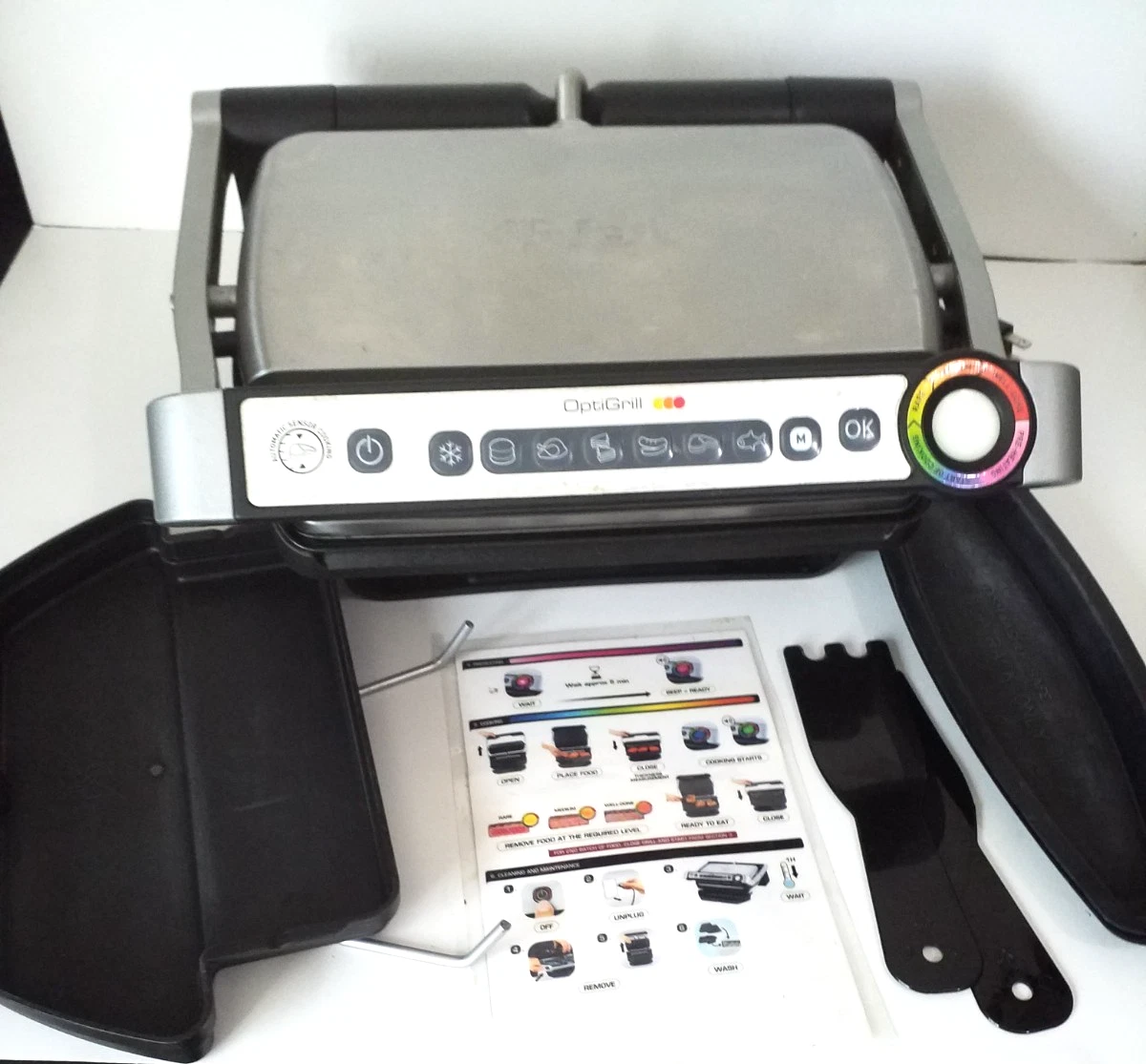 T-Fal OptiGrill Series 8351s1 Automatic Sensor Indoor Grill/w 7 ACCESSORIES
Opens in a new window or