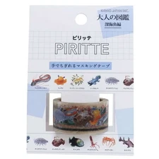 Kamio japan Illustrated book for adults [Hand-tearable Masking Tape] PIRITTE / D
