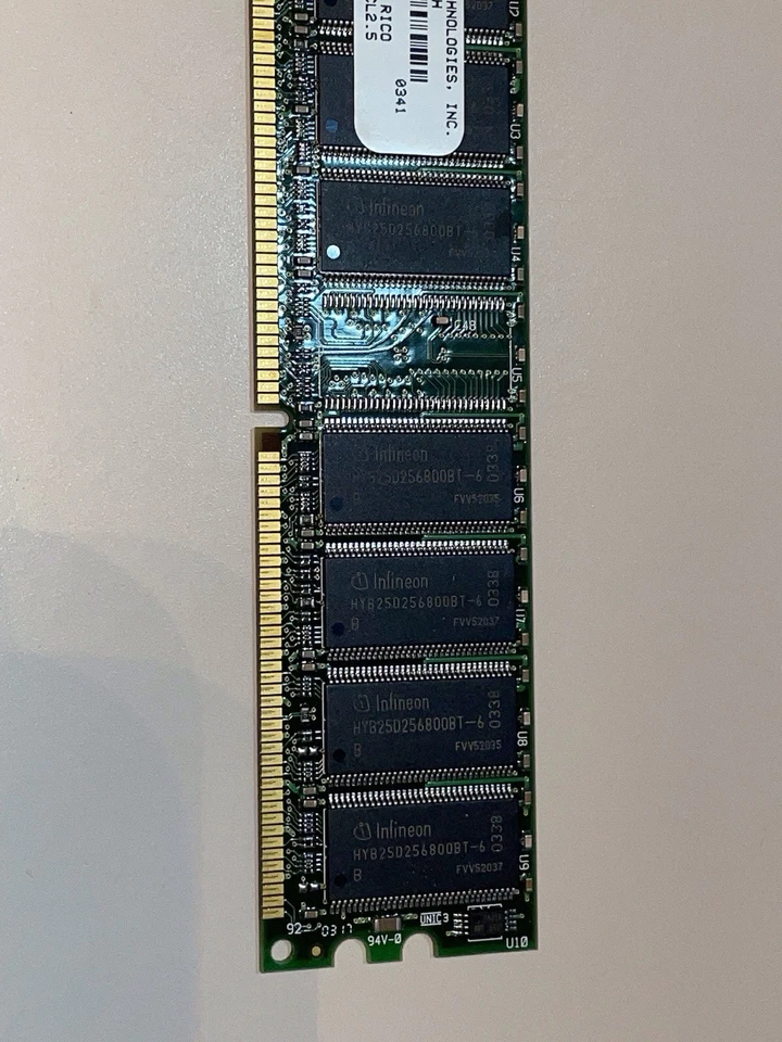 Smart Modular SM5643285D8N6CLIBH HP 256MB PC2700U 333MHz Memory RAM Module - Image 3 of 4